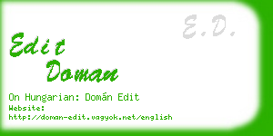 edit doman business card