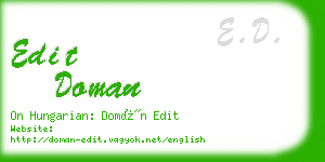 edit doman business card